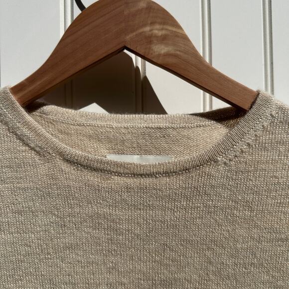 Lauren Manoogian Sleeveless Base Shell Midi Skirt Set Ecru Slub 1 / Small Alpaca - Picture 16 of 16